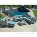 8 Piece Modern Wicker Outdoor Sectional Furniture Set with Sunbrella Cushions